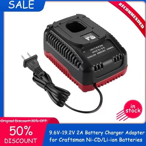 In Stock 9.6V-19.2V 2A Smart Battery Charger Adapter for Craftsman Ni-CD/Li-ion Batteries US EU UK AU Plug