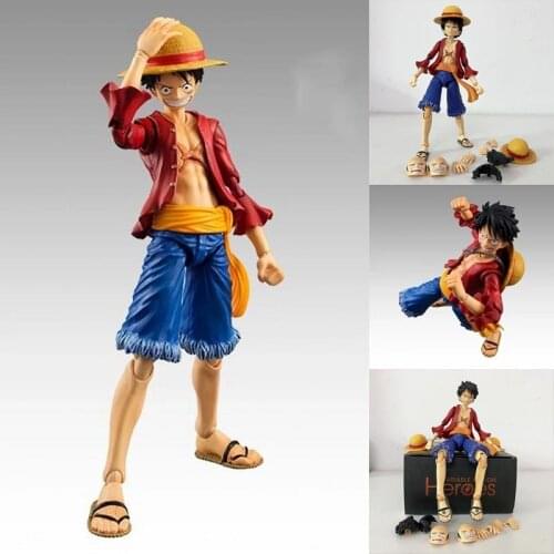 Japanese Anime One Piece Variable Monkey D Luffy Action Figure Toy Doll Christmas Gift 15cm