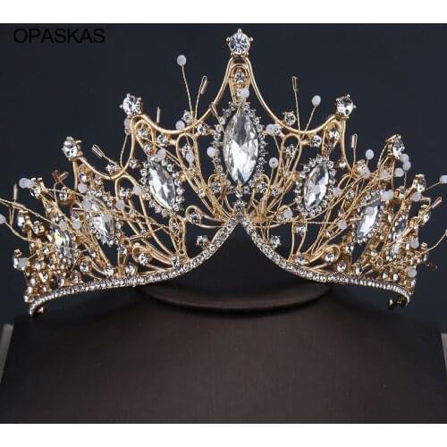 Jeweled Crowns Beautiful Headpiece Wedding Crown Wedding Tiaras Hair Accessories for Prom Birthday Costume Party PT
