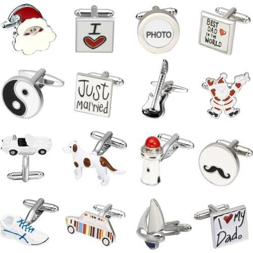 MeMolissa Free Shipping New High Quality White Enamel Cufflinks Mens Shirt Cufflinks Wedding Male Cufflink Bouton De Manchette