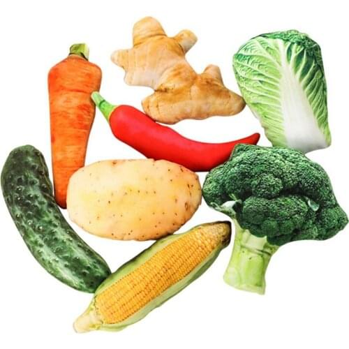 Pet Dog Chew Toys Plush Canvas Delicious Vegetables Shapes Interactive Toys Resistant Biting Carrot Cabbage Broccoli