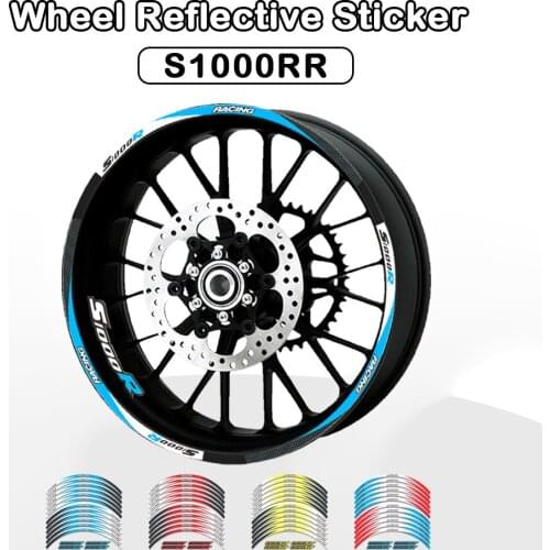 Motorcycle 12 Strips Sticker Decals Reflective Waterproof Wheel Decals For BMW S1000 RR S1000RR ABS K46 2009-2019