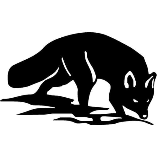 13*7.6CM A Cunning Animal Hunting Car Sticker Vinyl Decals Motorcycle Accessories C2-0565