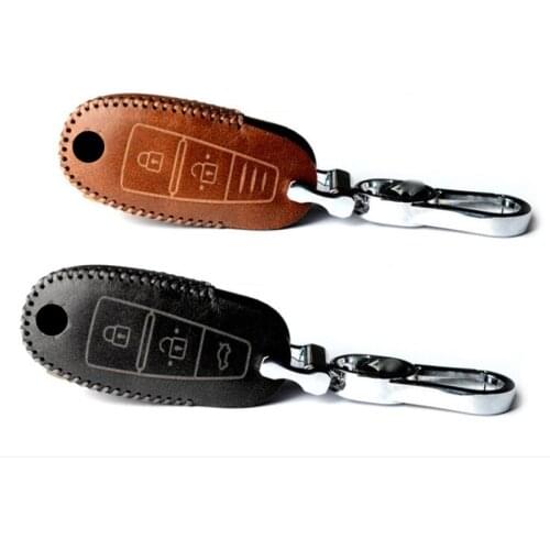 3 Button Leather Car Remote Key Fob Cover Case For Suzuki Vitara Swift Ignis Kizashi SX4 Baleno Ertiga 2016 2017 2018