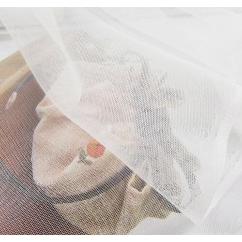 5 meters 155cm 61" width ivory mesh tulle fabric girl princess skirt wedding dress clothes materials LX130