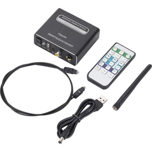 DAC Converter Flac Sbc Microphone Audio Decoder Digital Optical for Home Theater Mobile Music Desktop Powered