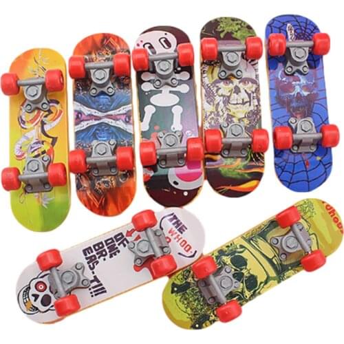 Printing Fingerboard Mini Finger Board Tech Truck Skateboards Fingertip Movement Toy Finger Skateboard For Kids Gift