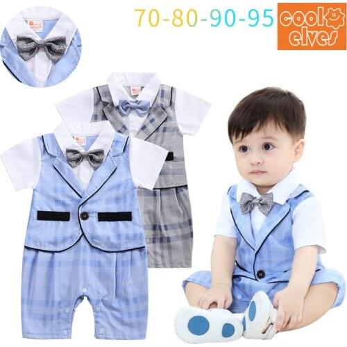 Clothes For Newborn 2021 Summer New British Style Children Gentleman Dress Jumpsuit Children Romper Baby Boy Romper 3-18 Month