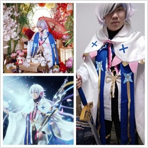 FGO Merlin Cosplay Fate Grand Order Caster Merlin Ambrosius Carnival Cosplay Costume Kimono Halloween Costumes for Men Adult