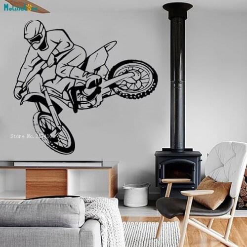 Simple Lines Motorcycle Speed Race Wall Sticker Decals Home Decor Living Room Teenager Man Art Murals Unique Gift YT2823