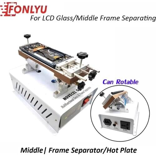 Fonlyu Newest Curverd Screen Glass Middle Frame Separating Machine Hot Plate For iPhone Samsung Bezel LCD Removing Repair Tools