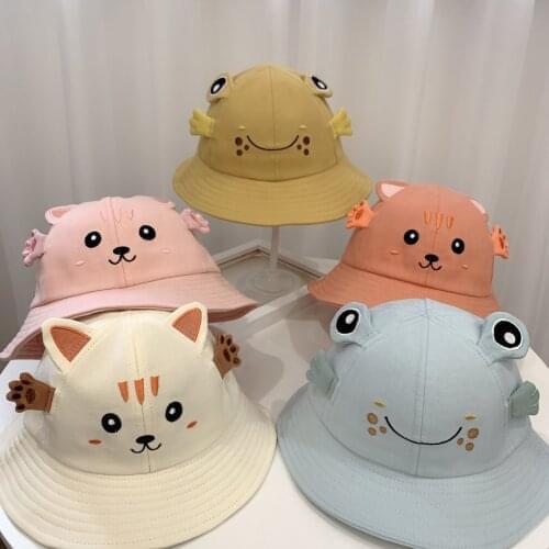 Parent-kid Cartoon Frog Bucket Hat Panama Fishing Cap Cute Froggy Hat Outdoor Sun Fisherman Hat Homme Femme Bob Chapeau #T1P
