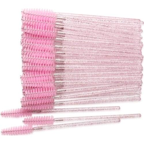 200Pcs Disposable Crystal Eyelash Brush Mascara Wands Applicator Grafting Eyebrow Comb Eye Lash Extension Makeup Beauty Tool