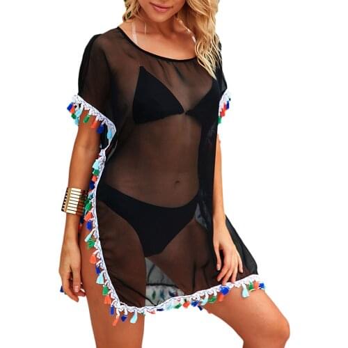 Beach Cover Ups for Women Beachwear Tassel Cover-Ups Swimsuit