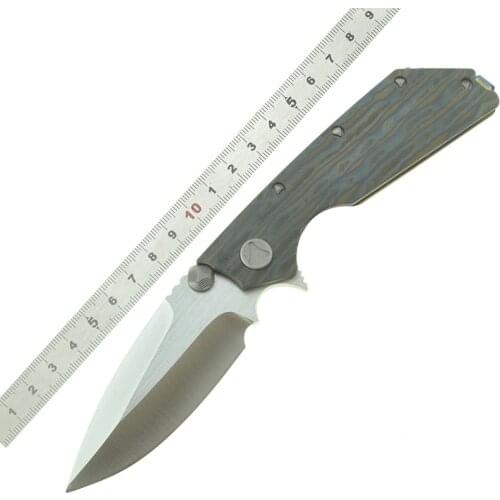 OEM Folding Tactical Knife D2 Blade Titanium TC4 Handle Knives Survival Camping Cold Steel Hunting Outdoor Knife