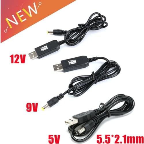 USB power boost line DC 5V to DC 9V / 12V Step UP Module USB Converter Adapter Cable 2.1x5.5mm Plug