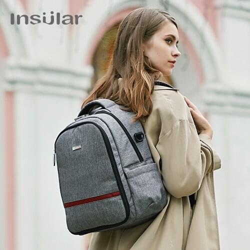 INSULAR Mummy Diaper Backpack Brand Large Capacity Baby Nappy Bag Travel Backpack designer Nursing Bag