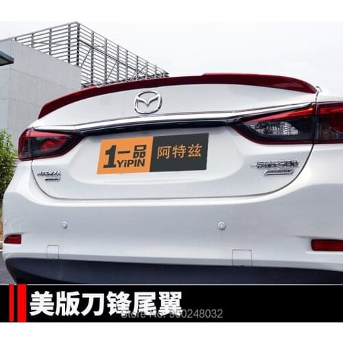 For Mazda 6 ATENZ Spoiler 2014-2020 ABS Plastic Unpainted Color Rear Roof Spoiler Wing Trunk Lip Boot Cover Car Styling