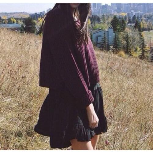 Winter Women Korean Style Sweaters Long Sleeve Pullovers Casual Crop Slim Solid Sweater Autumn Fashion Knitted Jumpers Sweater