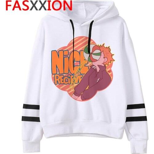 Haikyuu hoodies male plus size hip hop Oversized Korea male sweatshirts clothing streetwear anime