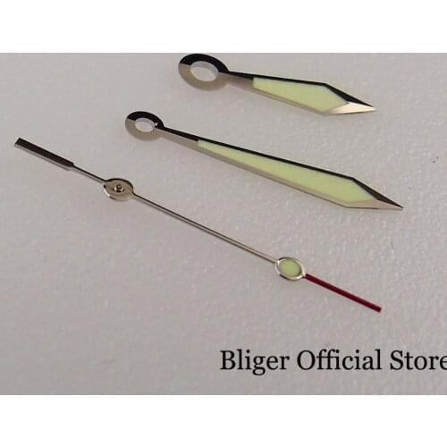 Green Luminous Automatic Steel Watch Hand Needles fit MIYOTA 8215 8205 821A MINGZHU 2813