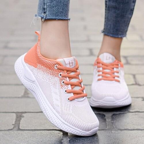 Women Casual Running Shoes Lace-up Shoes Chaussure Femme Outdoor Lightweight Walking Sneakers Women Summer Tênis Femininos