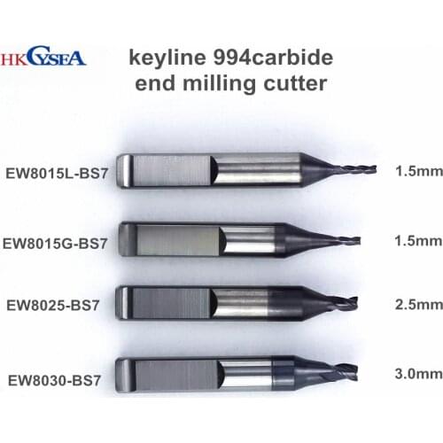 1.5/2.5/3.0mmxD6x40/43 Raise Solid Carbide End Mill Cutter for Bianchi 994 CNC Key Cutting Copy Making Machine Sets Drill Bits