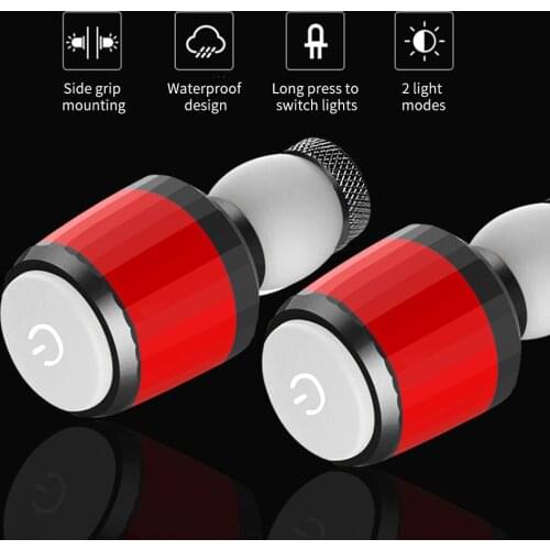 New 2 Pcs Bicycle Handlebar LED Flashing Light Waterproof Motorbike Handlebar Grip Plug Side Indicator Lamp
