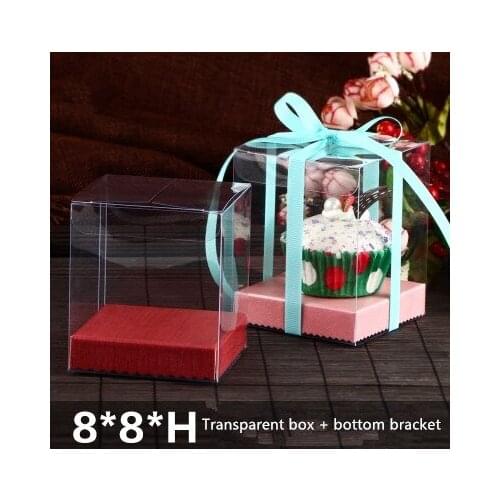 20 PCS 2019 Latest Style Clear PVC Cute Doll &Cup Cake display&Packaging box Festival&Wedding Souvenir&Candy Gift box 8*8*Hcm