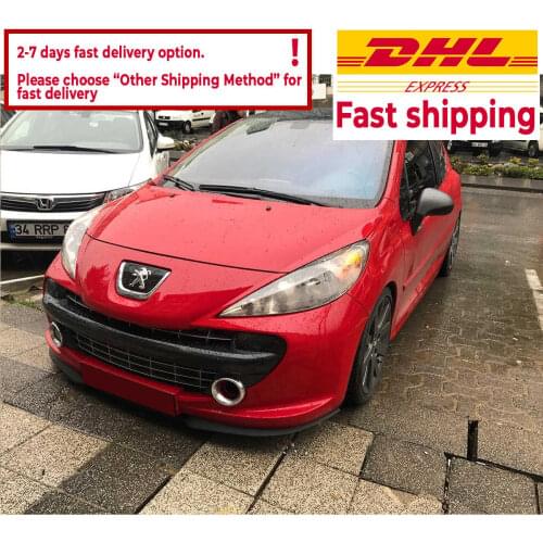 For PEUGEOT 207 CUPRA R FRONT SPOILER BUMPER LIP Euro Spoiler Lip Universal 3 Pcs Body Kit