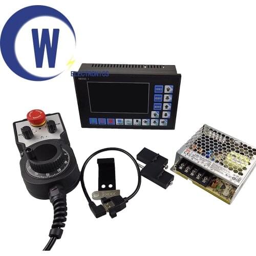 4-axis cnc motion controller cnc kit controller + handwheel + DC power supply support G code Support U disk read