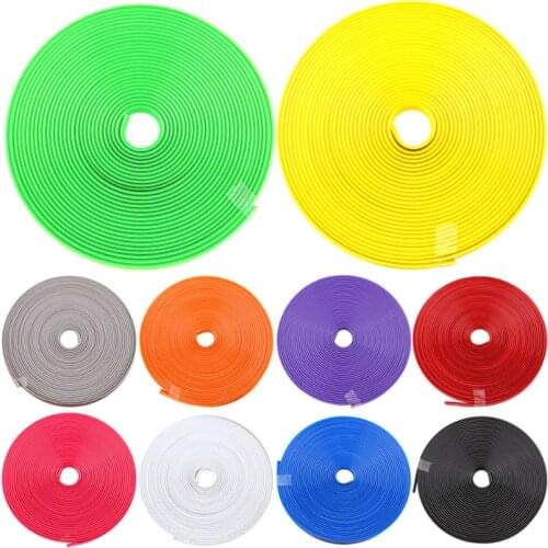 8m / Roll Automobile Wheel Rim Protector Decorative Strip Rubber Decorative Strip Rim Blade Automobile Color Tire Guard Molding