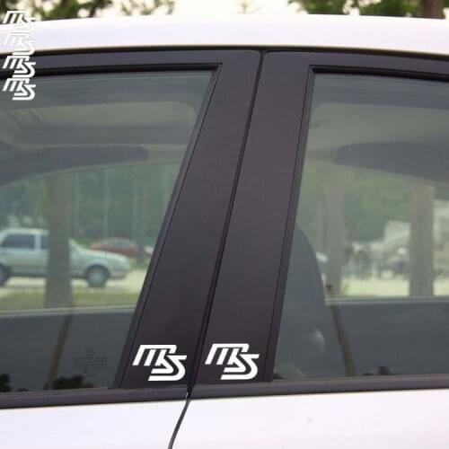 Aliauto 4 X MS Logo Reflective Car Sticker And Decal B Column For Mazda 2 Mazda 3 Mazda 6 Mazda cx 5