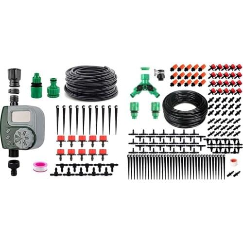 Automatic Mini Drip Irrigation System Garden Irrigation Spray Self Watering Kits & 40M Mini Drip Irrigation Kit