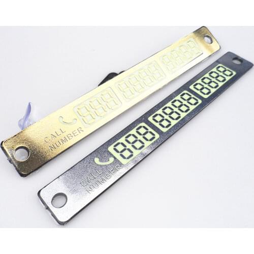 Car Styling Parking Notification Phone Number Card Luminous Telephone Number Plate for Land Rover Range Rover/Evoque/Freelander