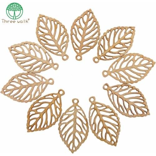 50pcs leaf Wooden Chips for Scrapbooking Embellishments Home Decor Handmade Accessories