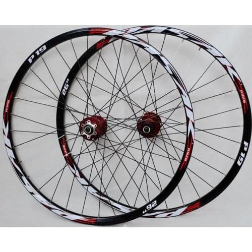 CNC 26 27.5 29 inch MTB Mountain Bike Bicycle Hollow Front 2 Rear 4 Sealed Bearings Hub Disc Wheels Wheelset Rim