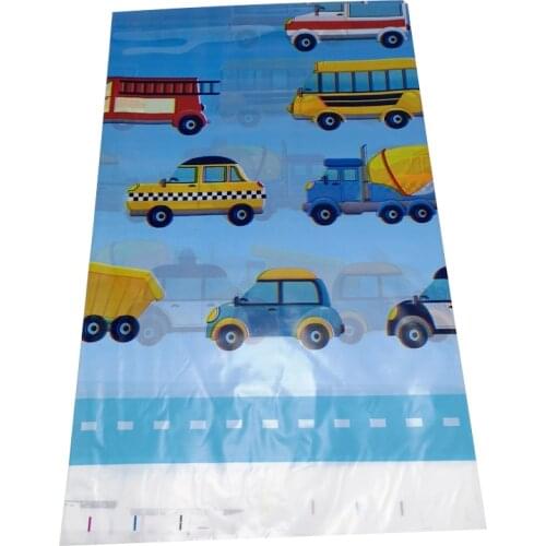 Cartoon Cars Bus Truck Theme Tablecloth Decoration Kids Boys Favors Table Cover Happy Baby Shower Events Party Maps 1pcs/lot