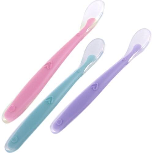 Baby Spoons Feeding Dishes Tableware For Children Flatware Cutlery Spoon Silicone Tools For Patchwork Lot Soup Ladle