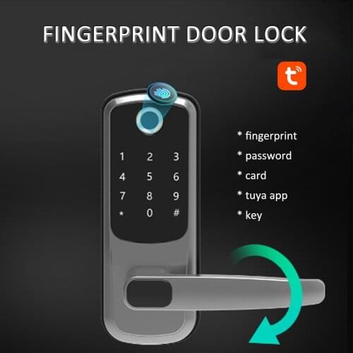 WAFU 006T Tuya WIFI Smart Door Lock Fingerprint APP Password IC Card Key Unlock for Home Office Apartment Tenant