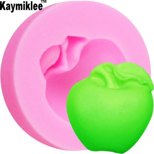 Kaymiklee F1047 Fondant Candle Silicone Molds Sugar Craft Tools,Soap Chocolate Mold,Apple Silicone Molds For Cakes,Silicone