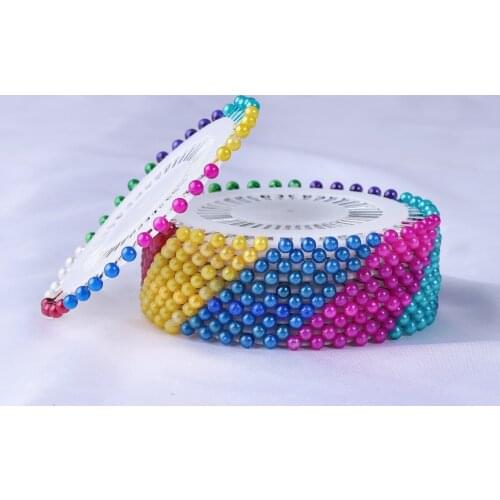 40pcs/lot 8 Colors Round Shape Pearl Head Positioning Needle Box For Jewelry Making Clothing Sewing Tool Sewing Needle Pin