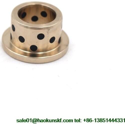 JFB0815 / 0815F (Size:8*12*15/20*2mm) Flanged Solid-Lubricanting Oilless Graphite Brass Bushing|Copper Bearing
