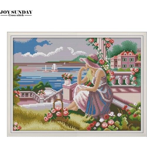 Joy Sunday Embroidery Cross Stitch Count 14ct 11ct Aida Canvas for Embroidery Stitch Cross Handwork DIY Needlework DMC Threads