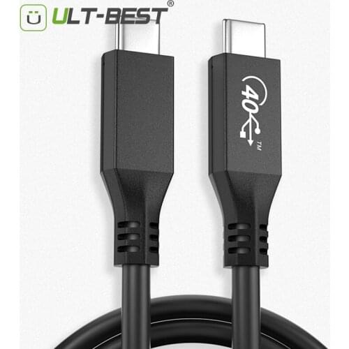 ULT-Best USB4 Gen3x2 USB C Cable 40Gbps PD 100W 5K/60Hz Compatible Thunderbolt 3/4/DP/PCle USB-C to USB C USB4.0 Fast Cable