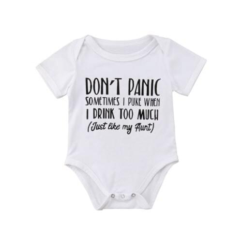 Newborn Infant Baby Boys Girls Cotton Short Sleeve Bodysuit Jumpsuit Clothes Outfits Size 0-18M