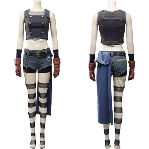 Final Fantasy VII Remake Kyrie Canaan Cosplay Costume Outfit Uniform Top+Pant Halloween Carnival Costumes