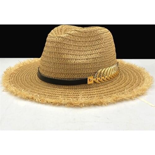 Summer Womens Hat Brim Lady Raffia Beach Sun Hat Casual Panama Straw Hat Men Cap girls Sun Cap Male Sombrero Chapeau Femme