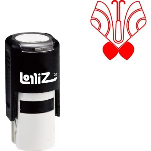 LolliZ Biomorphic Animal Symbol Series Design #94 Self-Inking Rubber Stamp