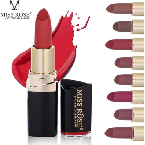 Miss rose matte lipstick 42 colors vampire lip gloss waterproof long lasting nude brown lipstick pencil moisture lip kit MS085